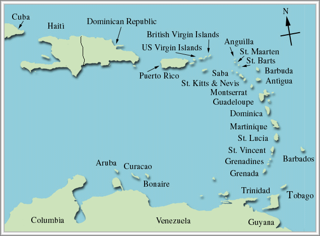 Antilles Neerlandaises caraibes Iles